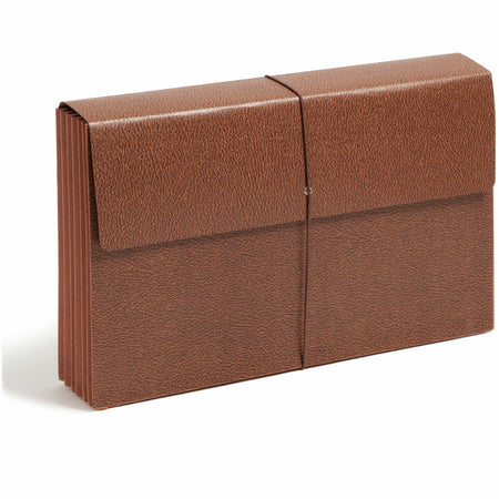 Smead Legal Recycled File Wallet - 8 1/2" x 14" - Capacity5 1/4" Expansion - 6 Pocket(s) - Redrope - 30% Paper Recycled - 10 / Box