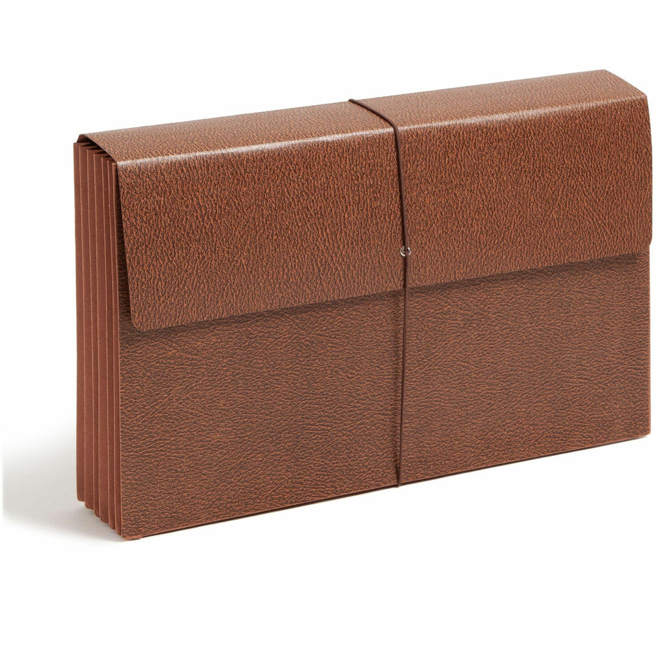 Smead Legal Recycled File Wallet - 8 1/2" x 14" - Capacity5 1/4" Expansion - 6 Pocket(s) - Redrope - 30% Paper Recycled - 10 / Box