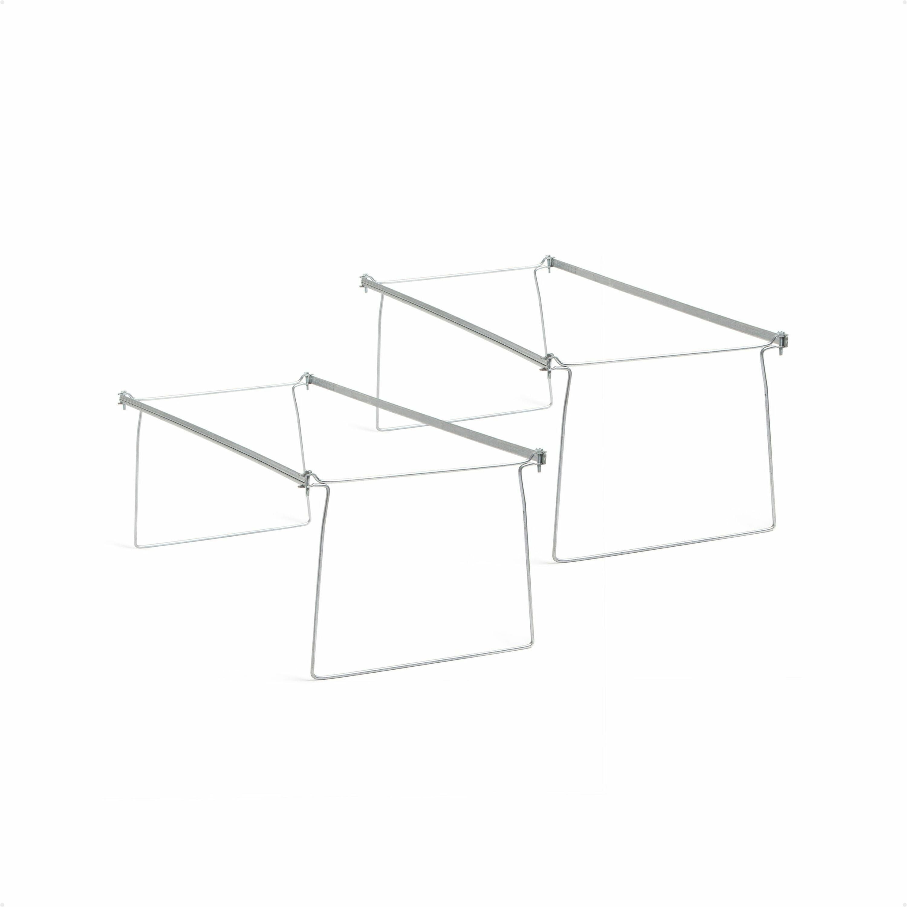 Smead Hanging Folder Frames - Letter - 23" to 27" Long - Steel - Gray - 2 / Pack