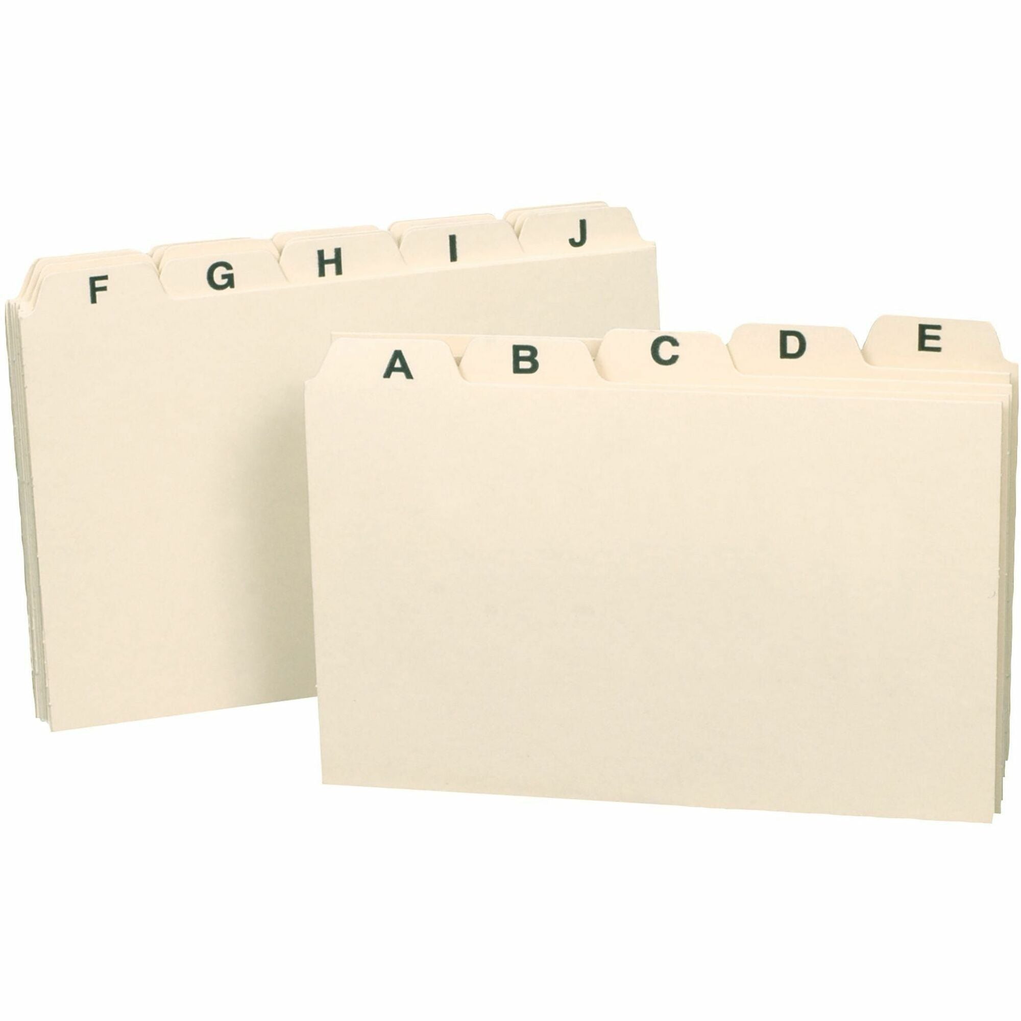Smead Card Guides with Alphabetic Tab - Character - A-Z - 3" Width x 5" Length - Manila Divider - 10% Recycled - 25 / Set
