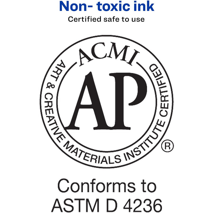 Avery®Pen-Style Fluorescent Highlighters - Chisel Marker Point - Washable - Fluorescent Green, Fluorescent Orange, Fluorescent Pink, Fluorescent Purple, Fluorescent Yellow Ink - 6 / Pack