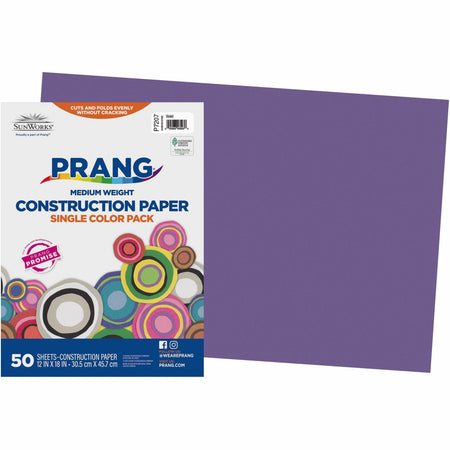 Prang Construction Paper - Multipurpose - 18" Width x 12" Length - Violet - Groundwood - 50 / Pack