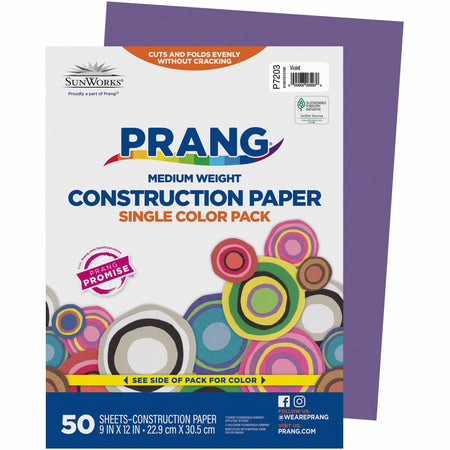 Prang Construction Paper - Multipurpose - 12" Width x 9" Length - Violet - Groundwood - 50 / Pack