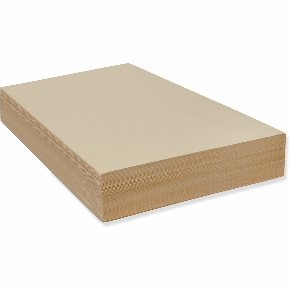 Pacon®  Medium-Weight Drawing Paper - 500 Sheets - Plain - 18" x 24" Sheet Size - Manila Paper - Acid-free - 500 / Ream