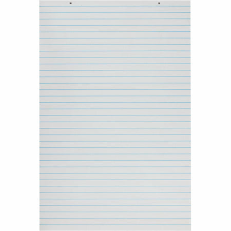 Pacon Ruled Chart Pad - 100 Sheets - Glue - Front Ruling Surface - 1" Ruled - 24" x 36" Sheet Size - White Paper - Chipboard Backing, Hole-punched, Recyclable - 1 Each