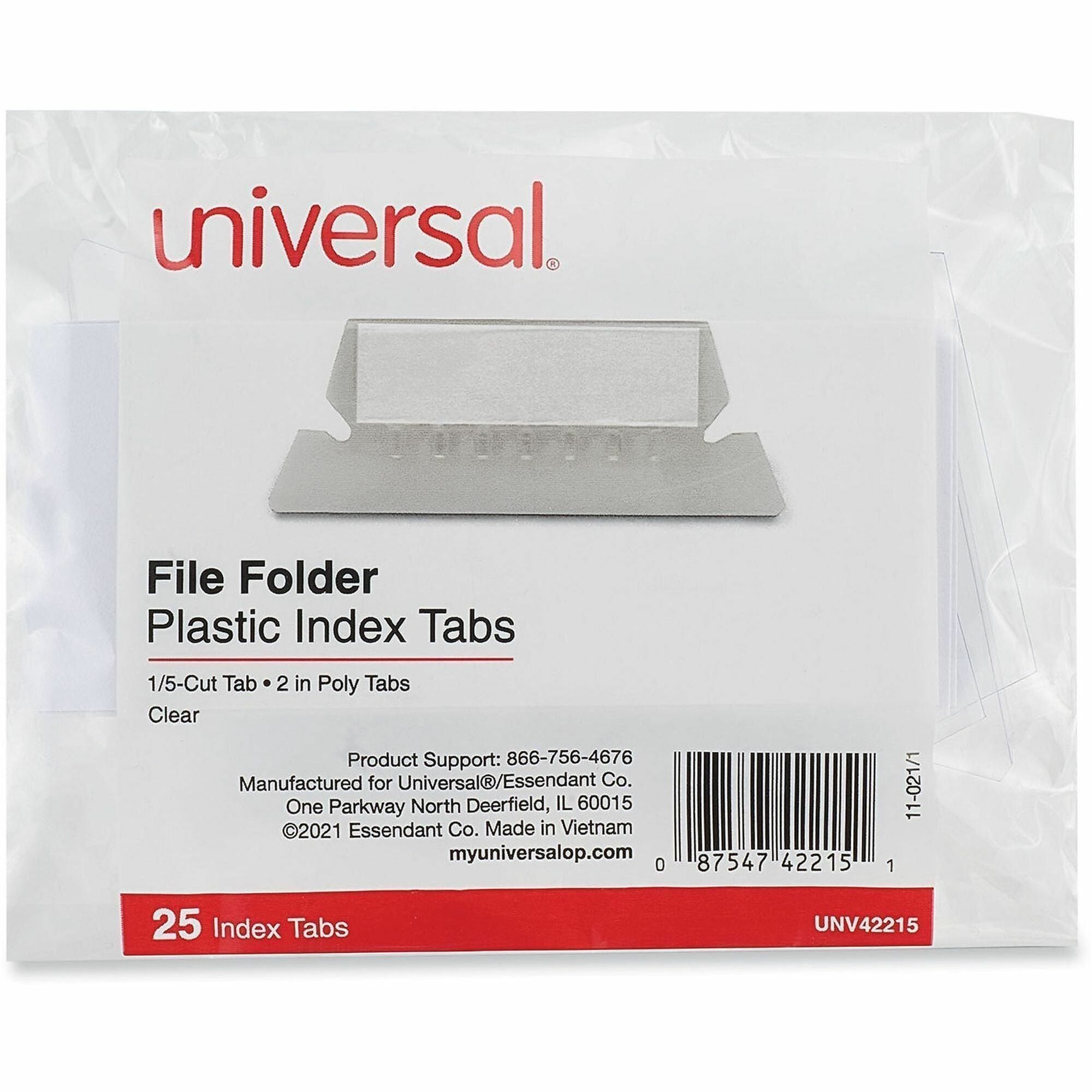 Universal Hanging File Folder Plastic Index Tab - 2000