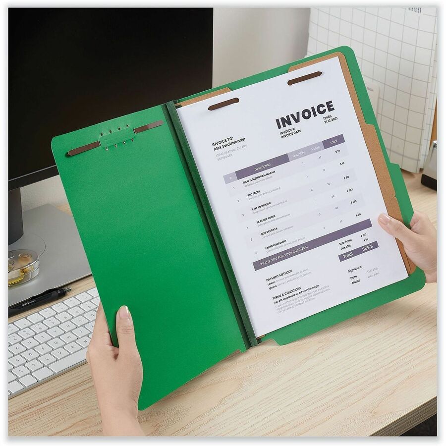 Universal 2/5 Tab Cut Letter Recycled Classification Folder - Alternate-Image2