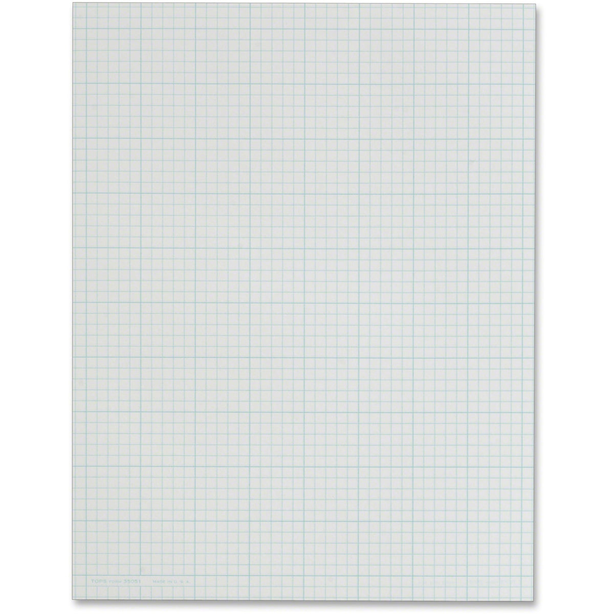 TOPS Quad Ruling Cross Section Pad - Letter - 50 Sheets - Glue - Both Side Ruling Surface - Quad Ruled Front Ruling - 20 lb Basis Weight - Letter - 8 1/2" x 11" Sheet Size - White Paper - Dual Sided, Smear Resistant, Acid-free, Sturdy Back - 1 Pad