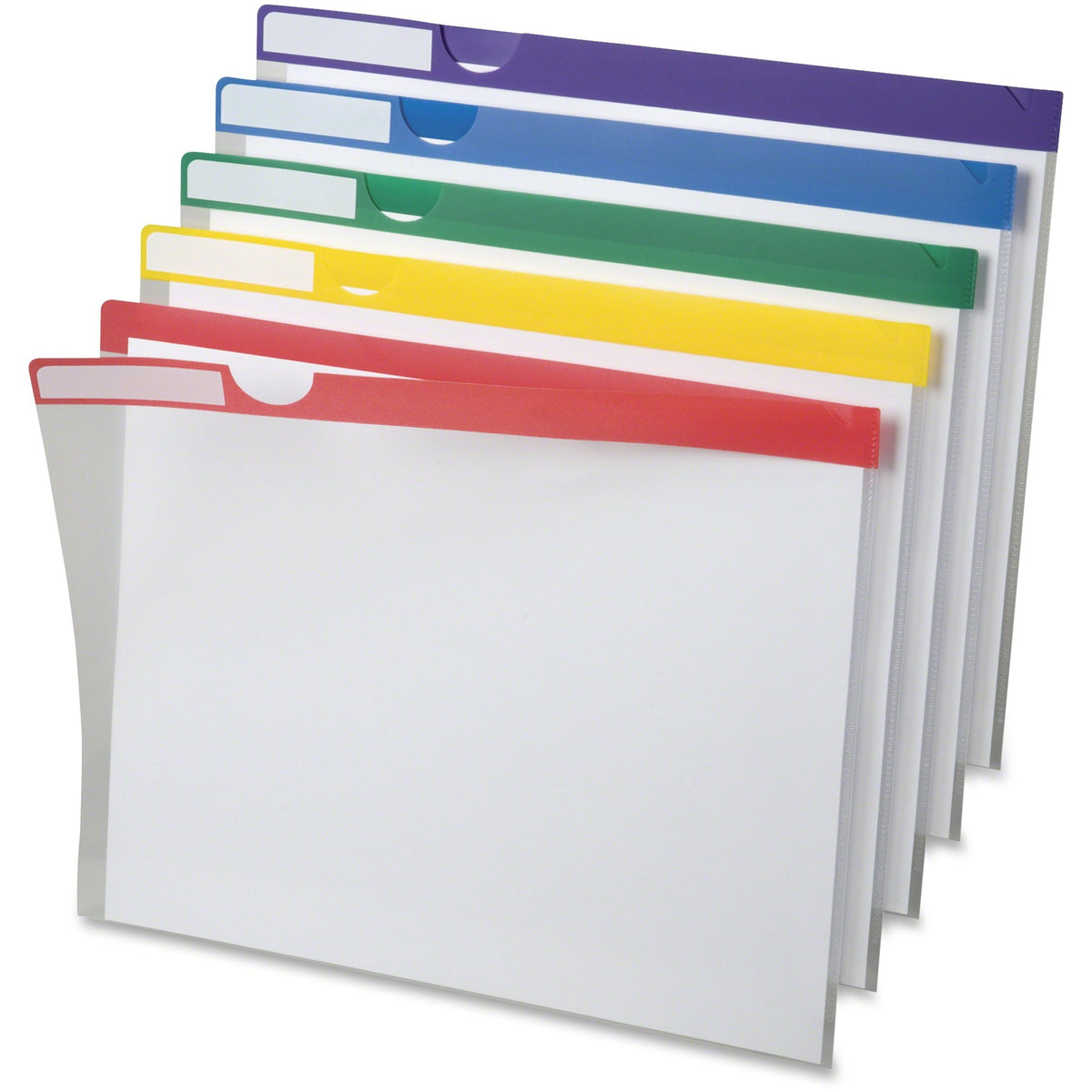 Pendaflex Letter Expanding File - 8 1/2" x 11" - 1" Expansion - Assorted - Reusable, Write-on Tab, Transparent - 10 / Pack