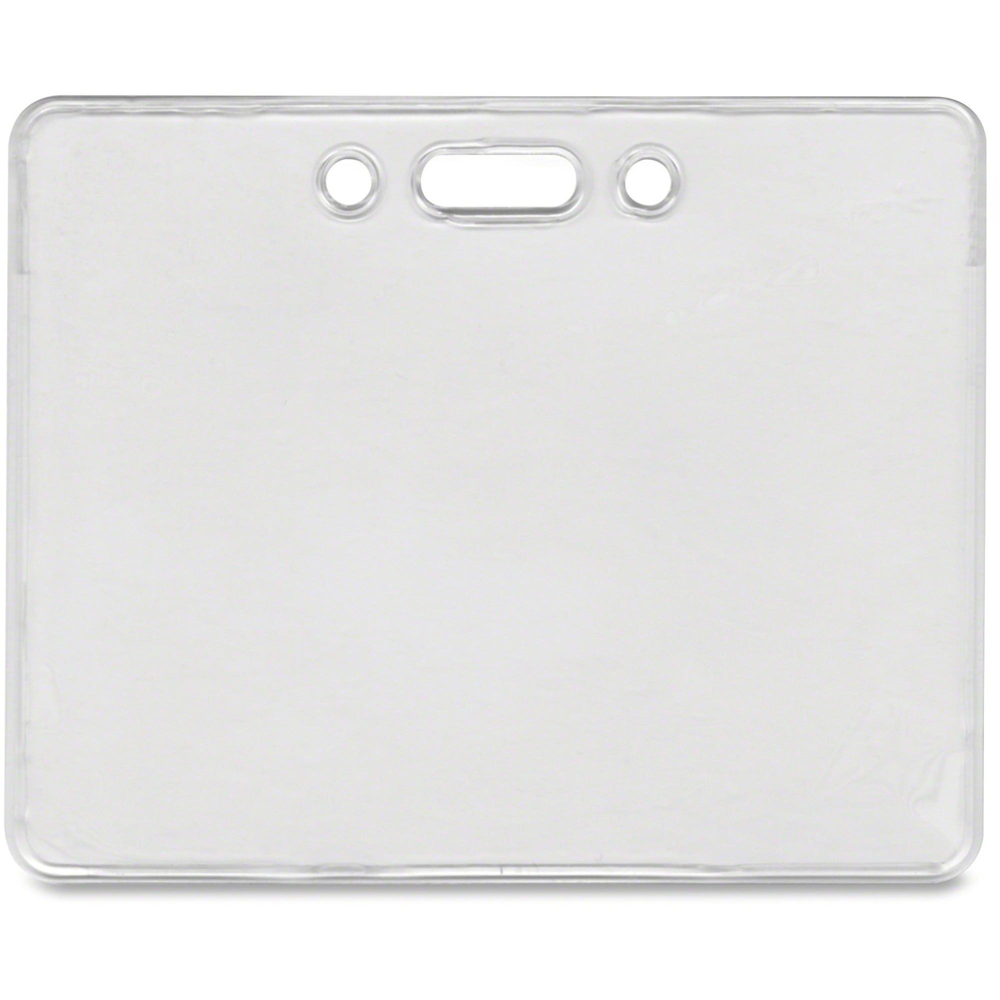 Advantus Proximity Card Horizontal Badge Holder - Horizontal - Clear - 50 / Pack