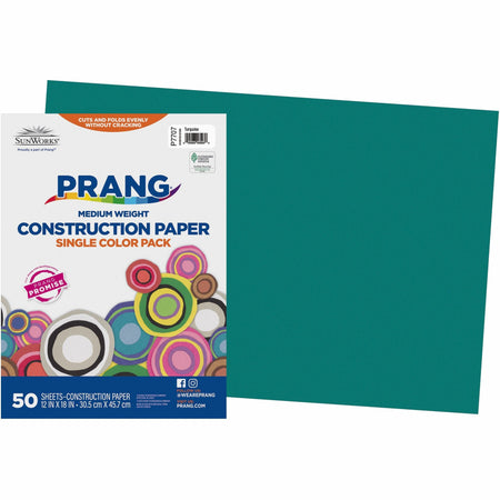 Prang Construction Paper - 18" Width x 12" Length - Turquoise - 50 / Pack