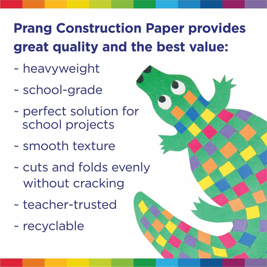 Prang Construction Paper - Multipurpose - 36" Width x 24" Length - Assorted - 50 / Pack