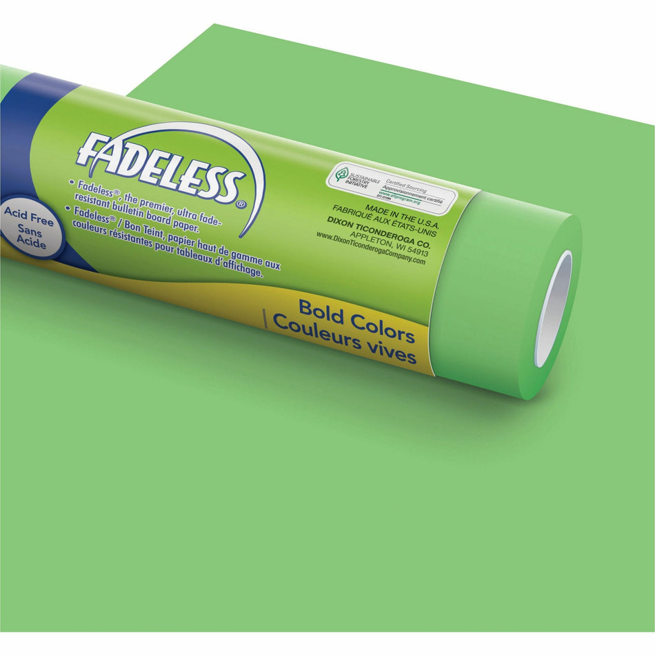 Fadeless Bulletin Board Art Paper - Art Project, Craft Project, School Project, Home Project, Office Project - 3" Height x 48" Width x 50 ft Length - Nile Green - Paper - 1 Roll