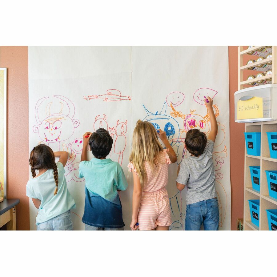 Pacon Kraft Paper - Classroom Activities, Painting, Craft - 7" Height x 24" Width x 1000 ft Length - White - 1 Roll