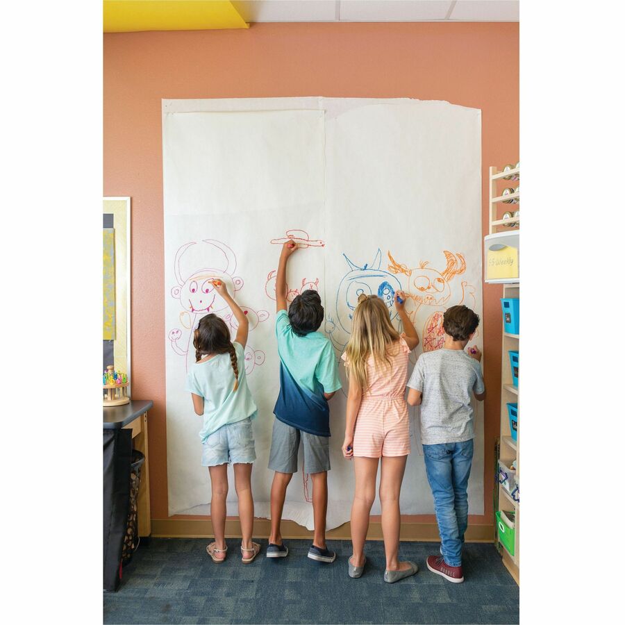 Pacon All-purpose Kraft Paper Roll - Painting, Classroom Activities, Craft - 1000 ft Height x 18" Width x 17" Length - 40 lb Basis Weight - White - Kraft - 1 Roll