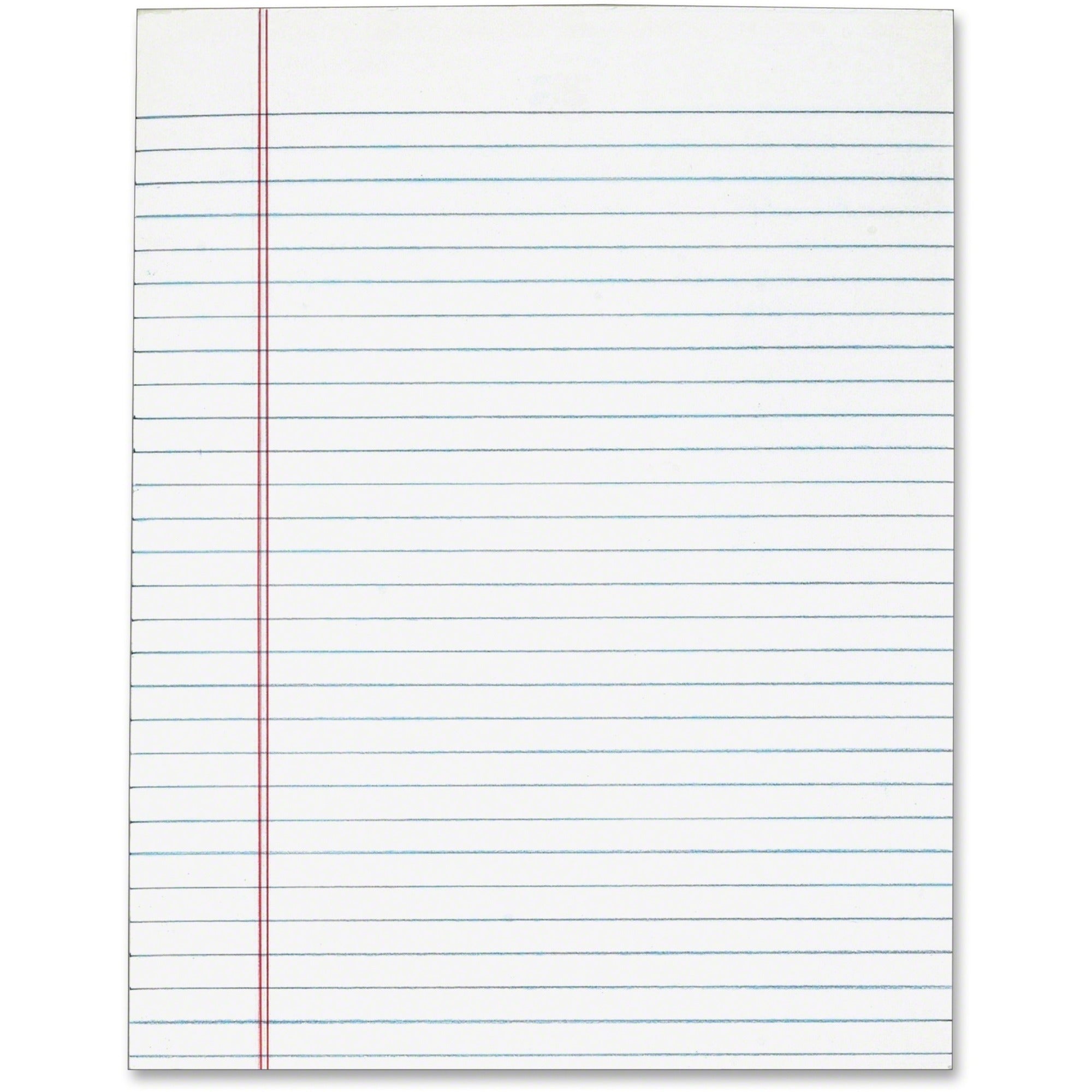 TOPS The Legal Pad - 50 Sheets - Plain - Glue - 8 1/2" x 11" Sheet Size - White Paper - 12 / Pack