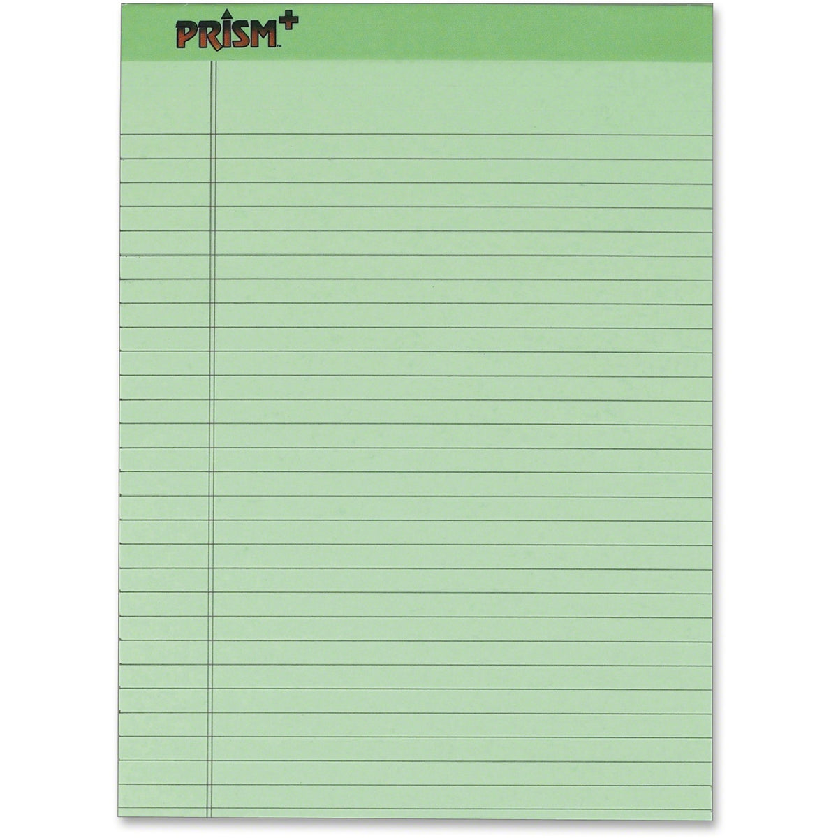 TOPS Prism Plus Wide Rule Green Legal Pad - 50 Sheets - Strip - 16 lb Basis Weight - 8 1/2" x 11 3/4" Sheet Size - 11.75" Height x 8.5" Width - Green Paper - Perforated, Rigid, Heavyweight, Bleed Resistant, Acid-free, Unpunched - 1 Dozen