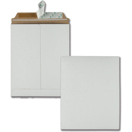 Quality Park Sturdy Fiberboard Photo Mailers - Document - 9" Width x 11 1/2" Length - Self-sealing - White - Fiberboard - 25 / Box