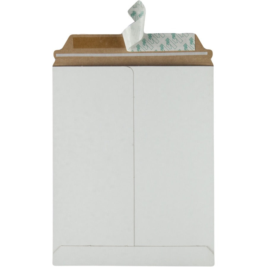 Quality Park Sturdy Fiberboard Photo Mailers - Document - 9" Width x 11 1/2" Length - Self-sealing - White - Fiberboard - 25 / Box