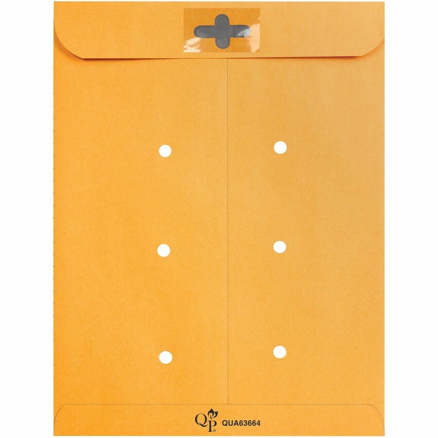 Quality Park 10 x 13 Inter-Departmental Envelopes with Resealable Closure - Inter-department - 10" Width x 13" Length - 32 lb - Self-sealing - Light Brown - Kraft - 100 / Box