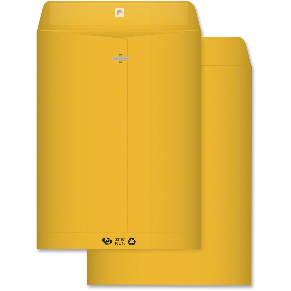 Quality Park 20% Recycled Clasp Envelopes with Deeply Gummed Flaps - Multipurpose - 10" Width x 13" Length - 28 lb - Clasp/Gummed Flap - Brown - Kraft - 100 / Box