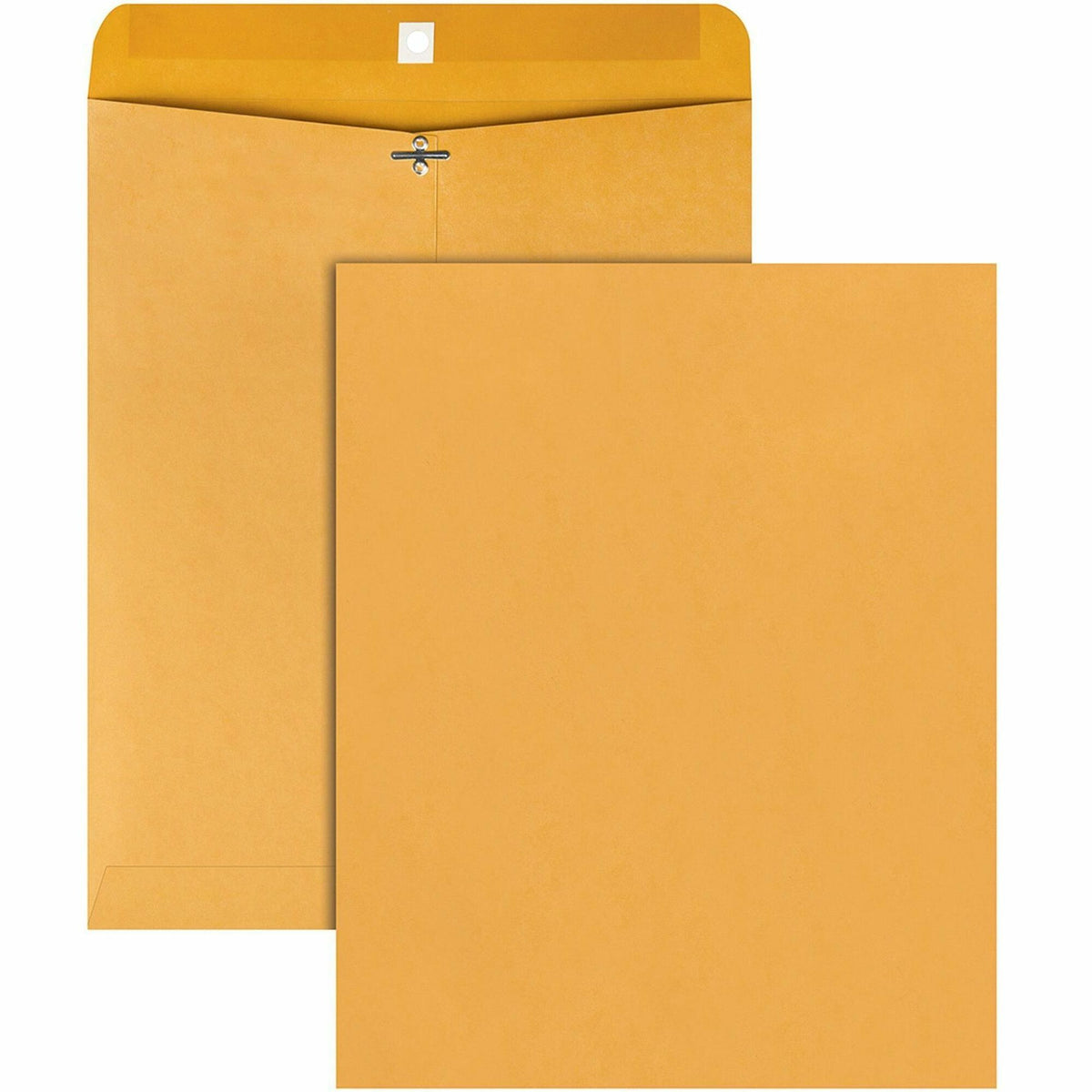Quality Park Clasp Envelopes with Gummed Flap - Clasp - #105 - 11 1/2" Width x 14 1/2" Length - 28 lb - Clasp - Brown - Kraft - 100 / Box