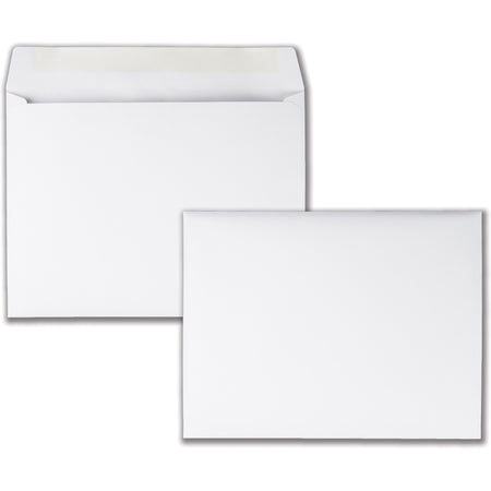 Quality Park 9 x 12 Booklet Envelopes with Deeply Gummed Flap and Open Side - Booklet - #9 1/2 - 9" Width x 12" Length - 28 lb - Gummed - White - Paper - 100 / Box
