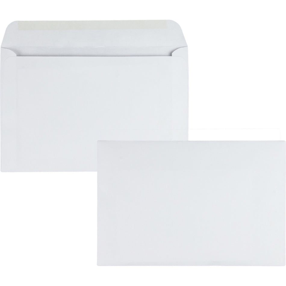 Quality Park 6 x 9 Booklet Envelopes with Open Side - Booklet - #6 1/2 - 6" Width x 9" Length - 24 lb - Gummed - White - Paper - 500 / Box