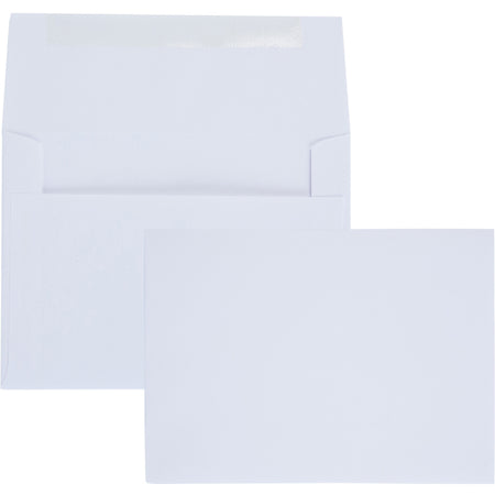 Quality Park A6 Invitation Envelopes - Announcement - #6 - 4 3/4" Width x 6 1/2" Length - 24 lb - Gummed - White - Paper - 100 / Box