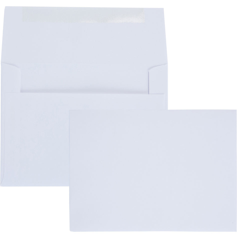 Quality Park A6 Invitation Envelopes - Announcement - #6 - 4 3/4" Width x 6 1/2" Length - 24 lb - Gummed - White - Paper - 100 / Box