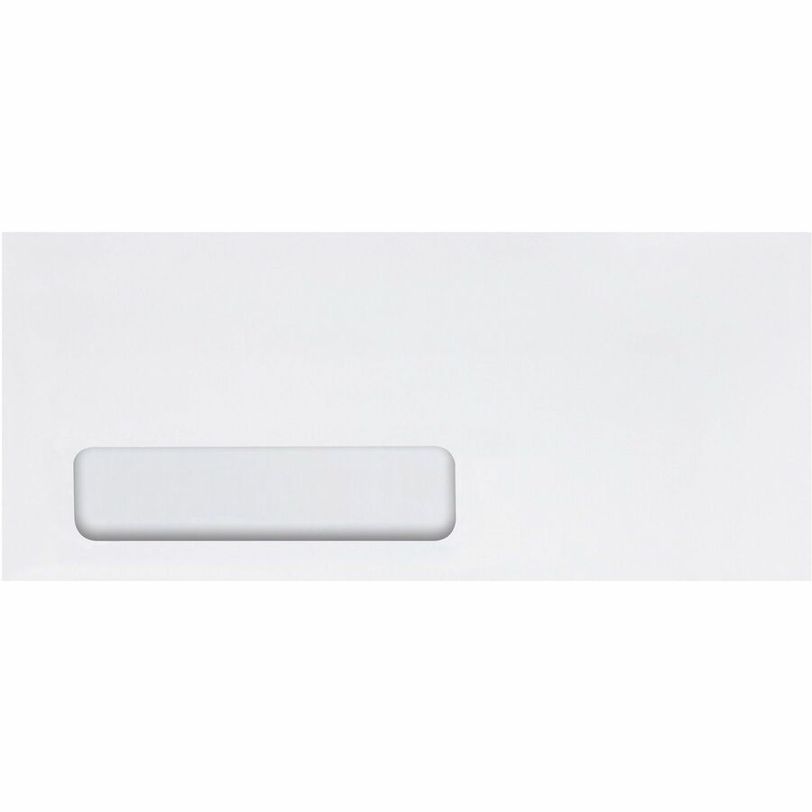 Quality Park No. 10 Single Window Envelope with a Self-Seal Closure - Single Window - #10 - 4 1/8" Width x 9 1/2" Length - 24 lb - Self-sealing - White - Wove - 500 / Box