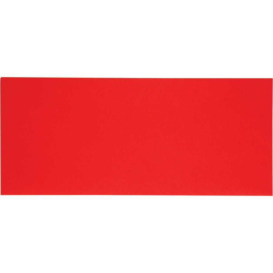 Quality Park No. 10 Bright Red Envelopes - Business - #10 - 4 1/8" Width x 9 1/2" Length - 60 lb - Adhesive - Red - 25 / Pack