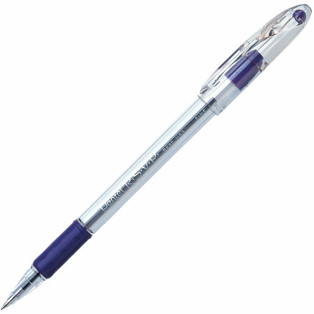 Pentel R.S.V.P. Violet Ballpoint Pen - 0.7mm Fine Point - Refillable & Clear Barrel - Pens