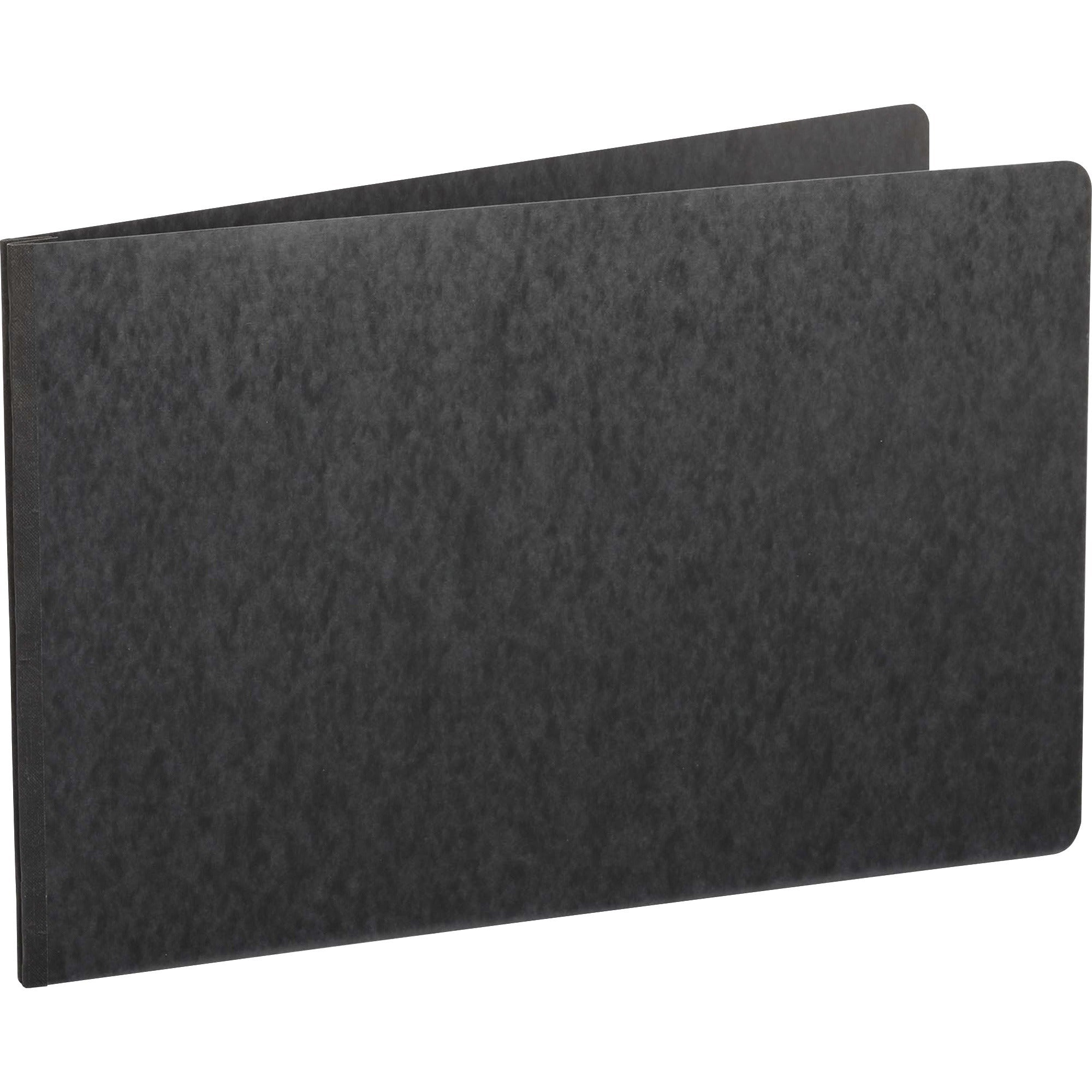Oxford Recycled Report Cover - 11" x 17" - 750 Sheets Capacity - 1 x Prong Fastener(s) - 20 pt. - Pressboard - Black - Reinforced Hinge - 65% Recycled - 1 Each