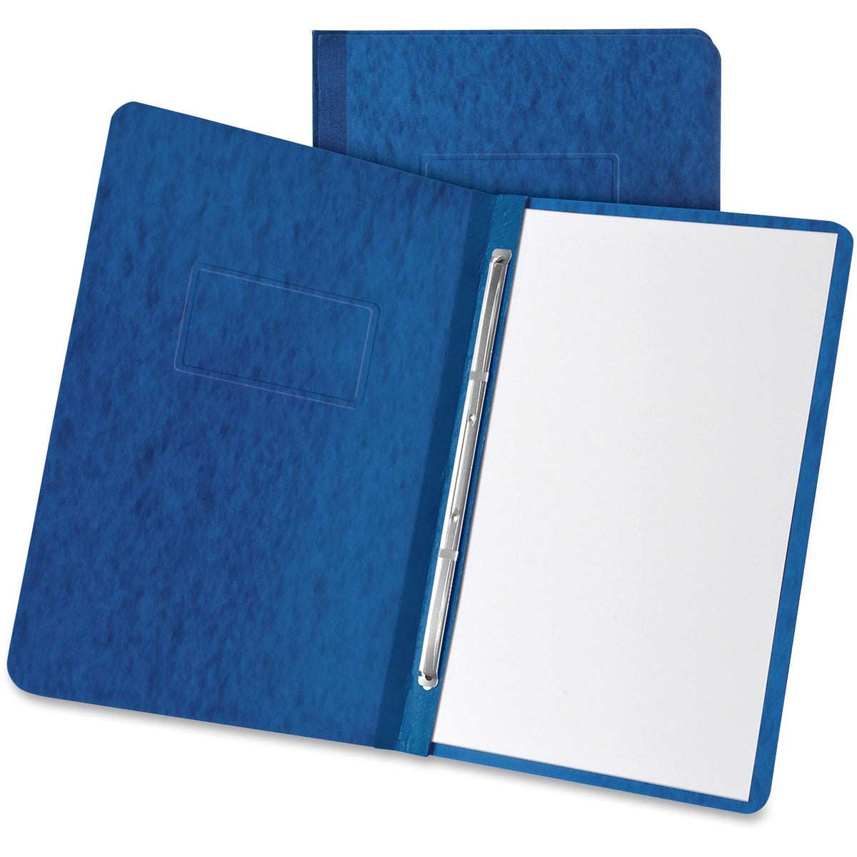 Oxford Letter Recycled Report Cover - 3" Folder Capacity - 8 1/2" x 11" - 2 x Prong Fastener(s) - Dark Blue - Reinforced Hinge, Embossed - 65% Fiber Recycled - 1 Each