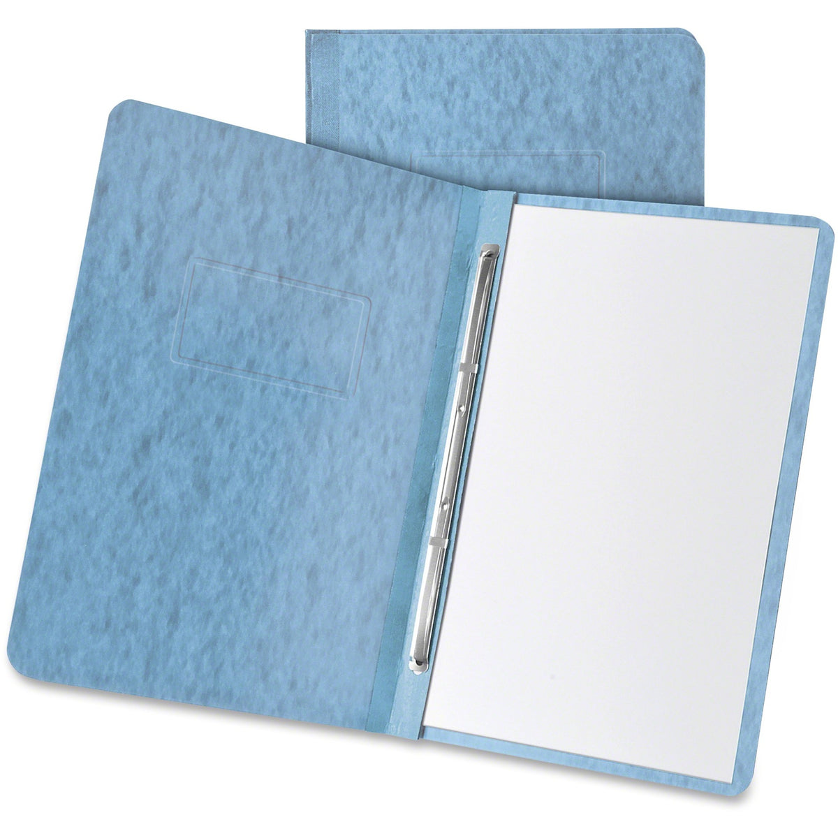Oxford Letter Recycled Report Cover - 3" Folder Capacity - 8 1/2" x 11" - 2 x Prong Fastener(s) - Light Blue - Reinforced Hinge, Embossed, Durable - 65% Fiber Recycled - 1 Each