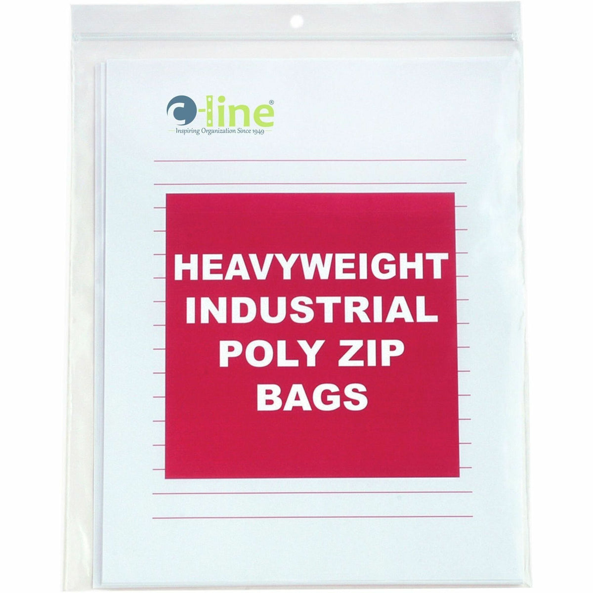 C-Line Letter-size Heavyweight Poly Zip Bags - 11" Length x 8.50" Width - Poly - Storage - 50 / Box