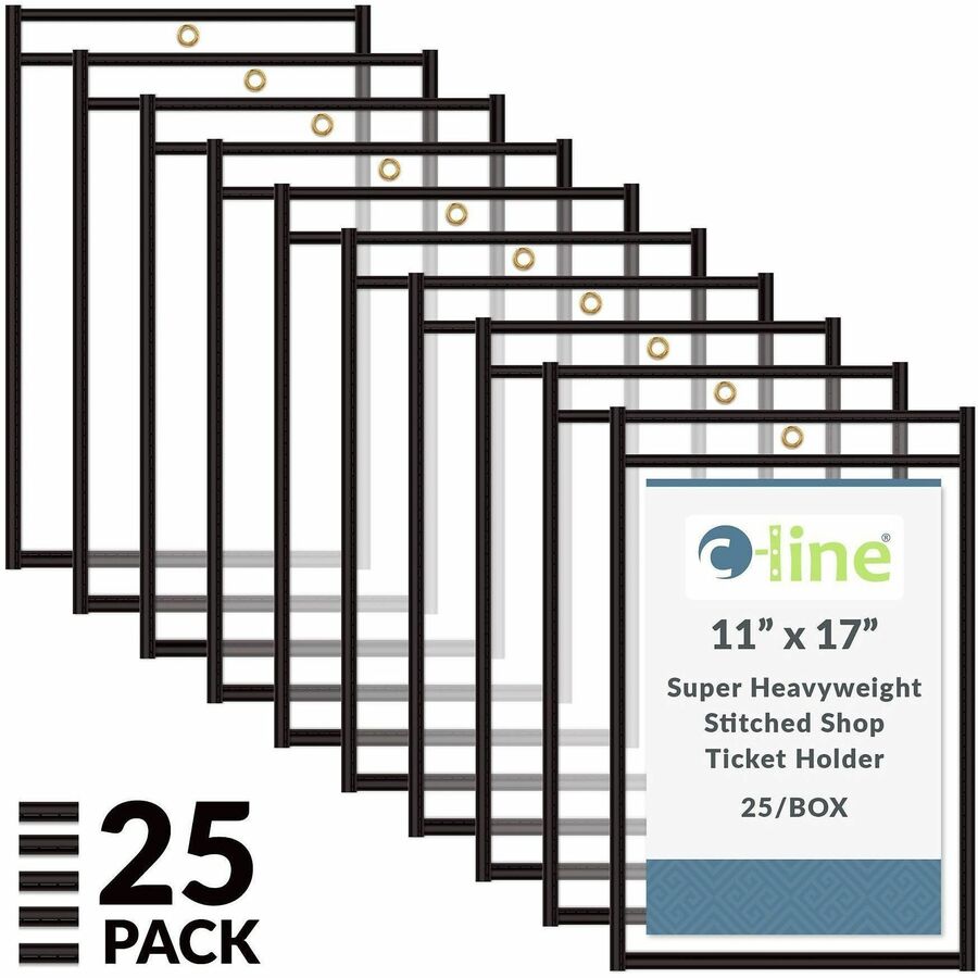 C-Line Stitched Vinyl Shop Ticket Holders - Alternate-Image3