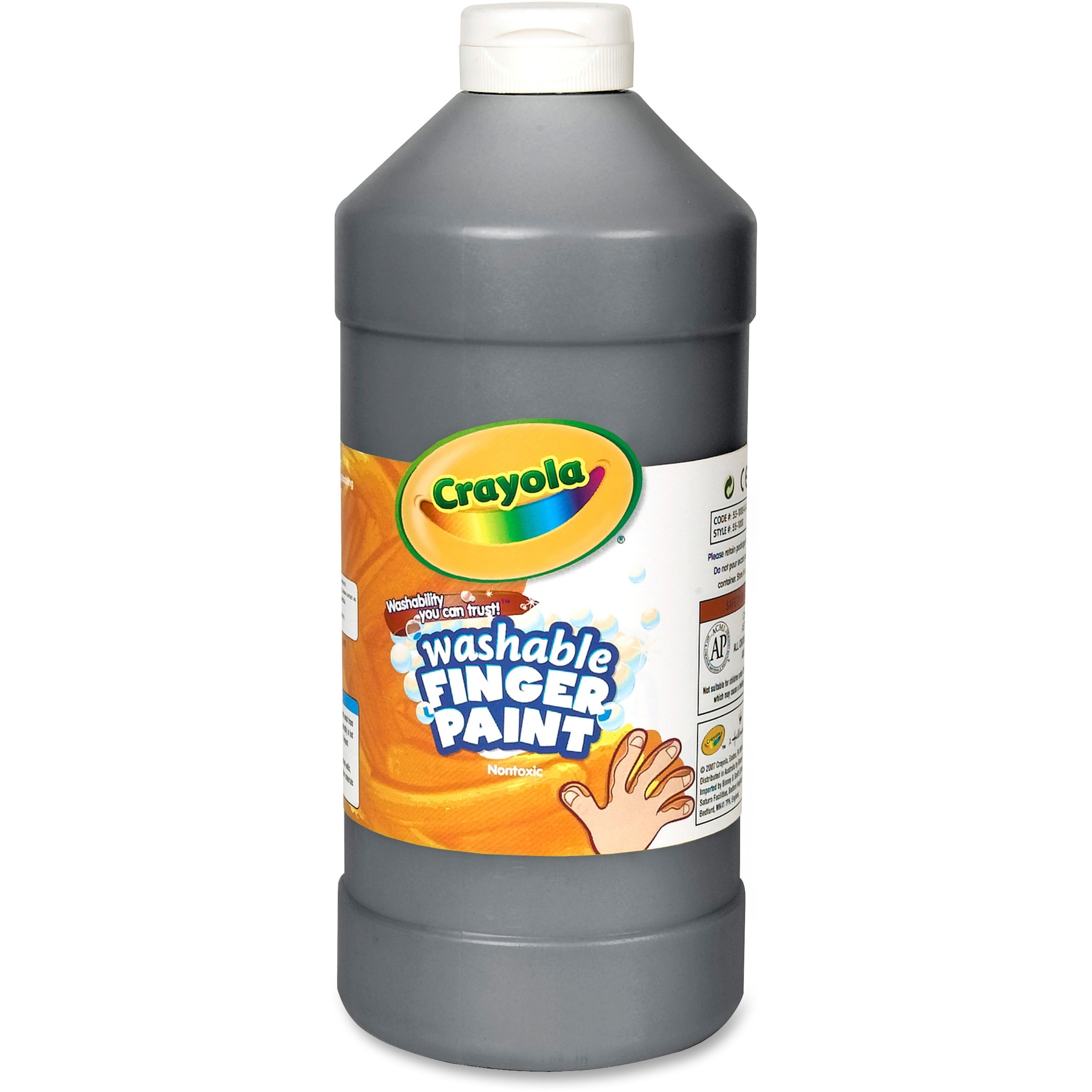 Crayola Washable Finger Paint - 1 Color(s) - Black - 2 lb - Washable - 1 Each