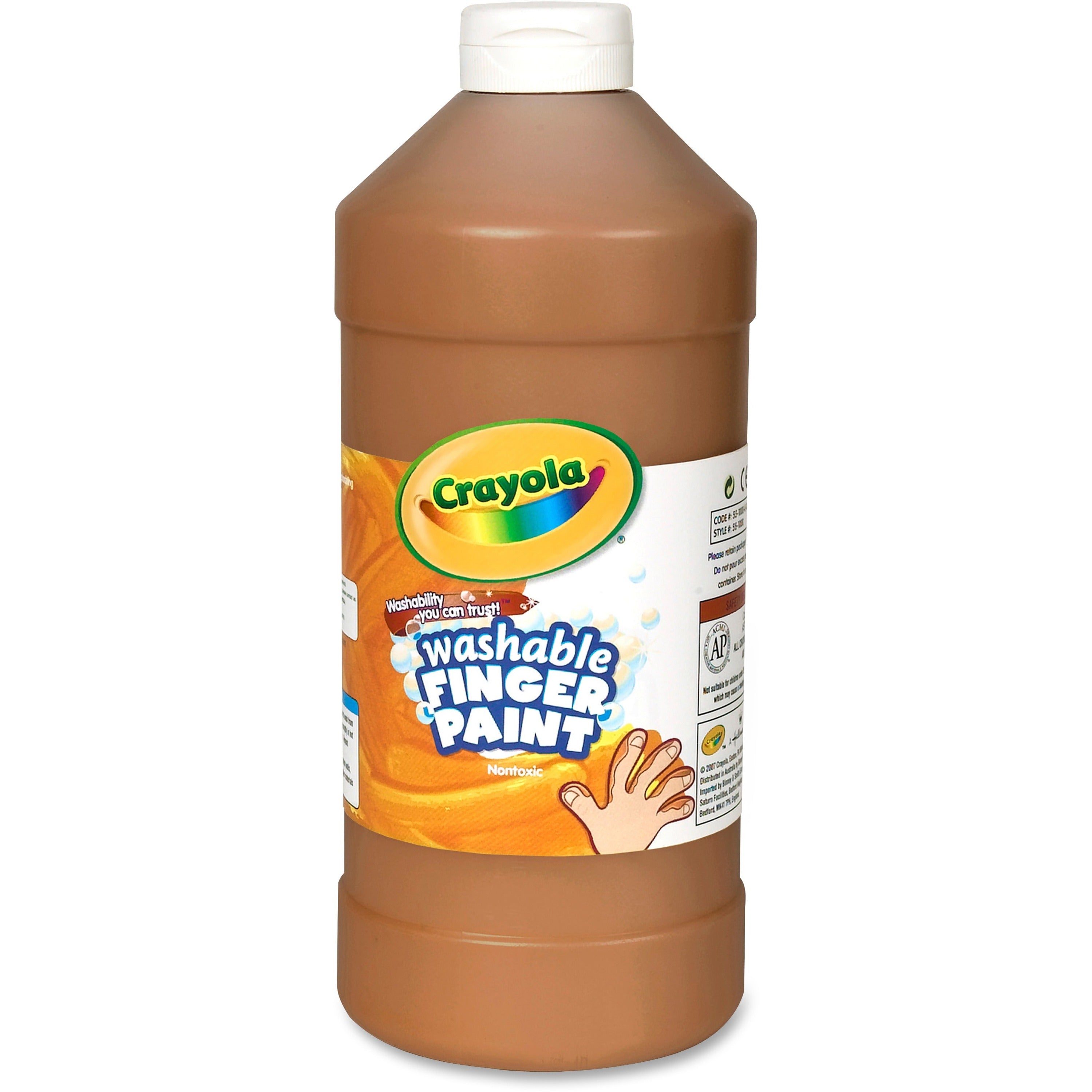 Crayola Washable Finger Paint - 1 Color(s) - Brown - 2 lb - Washable - 1 Each