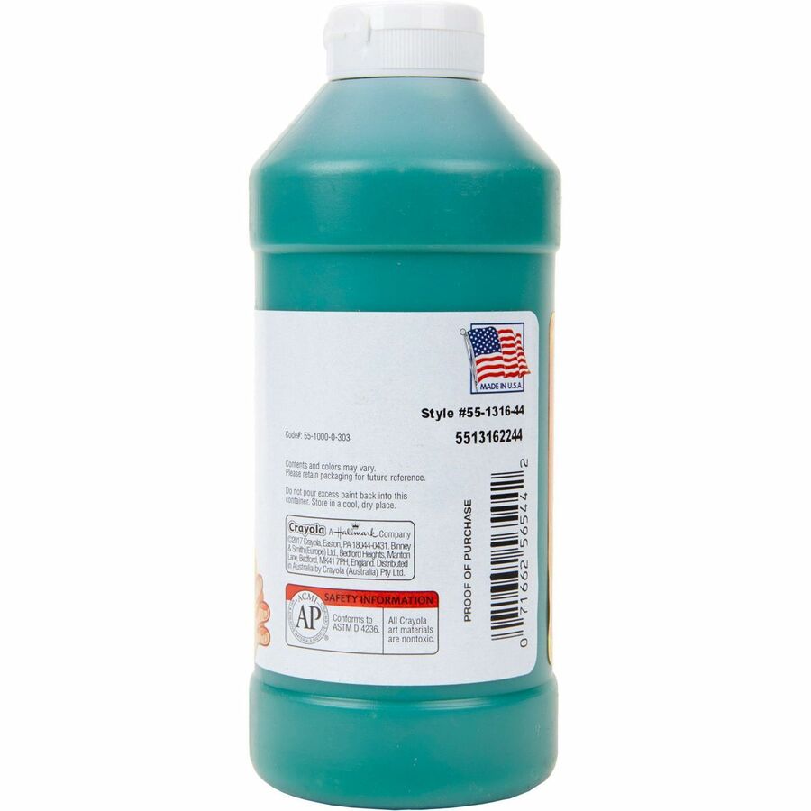 Crayola Washable Finger Paint - 1 Color(s) - Green - 16 fl oz - Washable - 1 Each