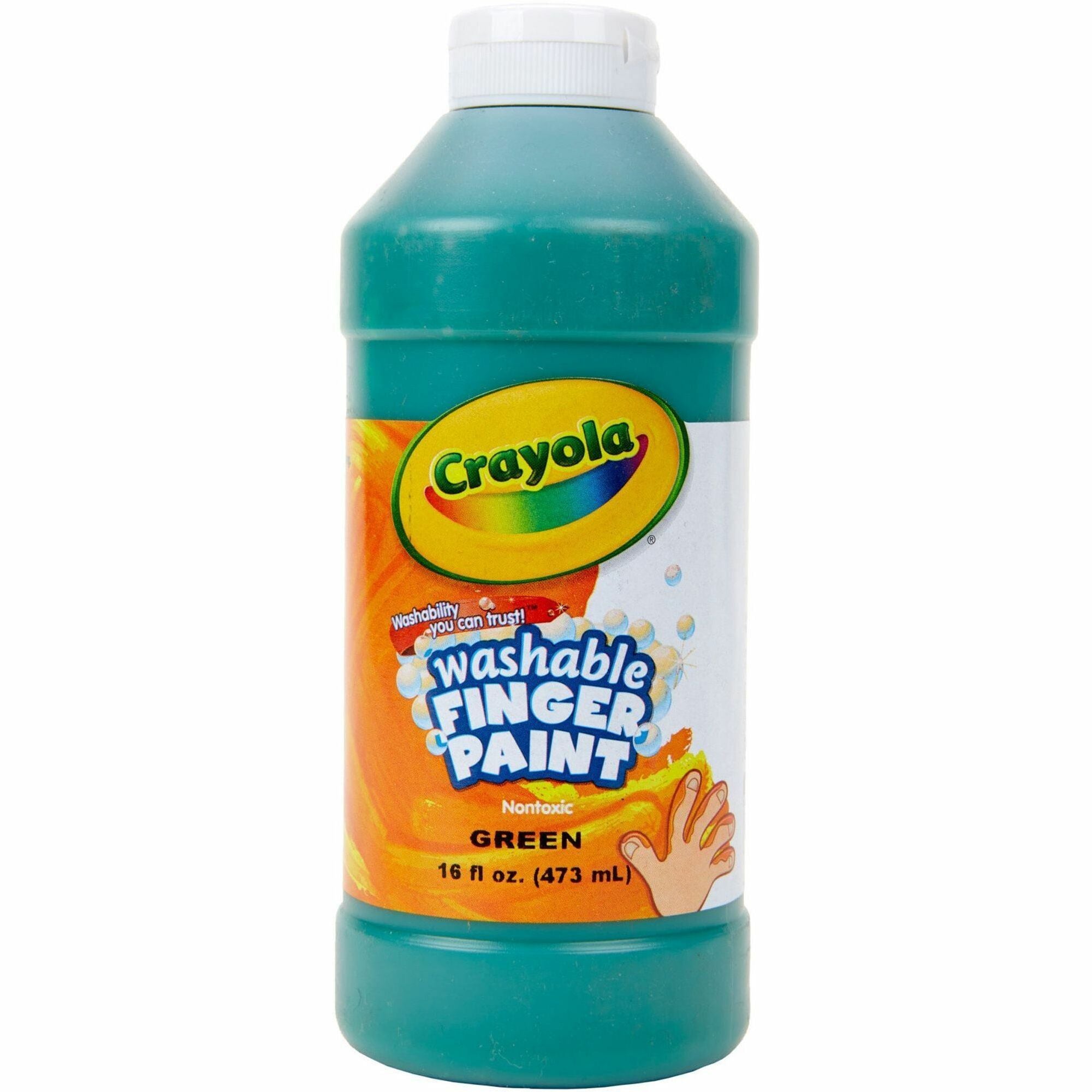 Crayola Washable Finger Paint - 1 Color(s) - Green - 16 fl oz - Washable - 1 Each