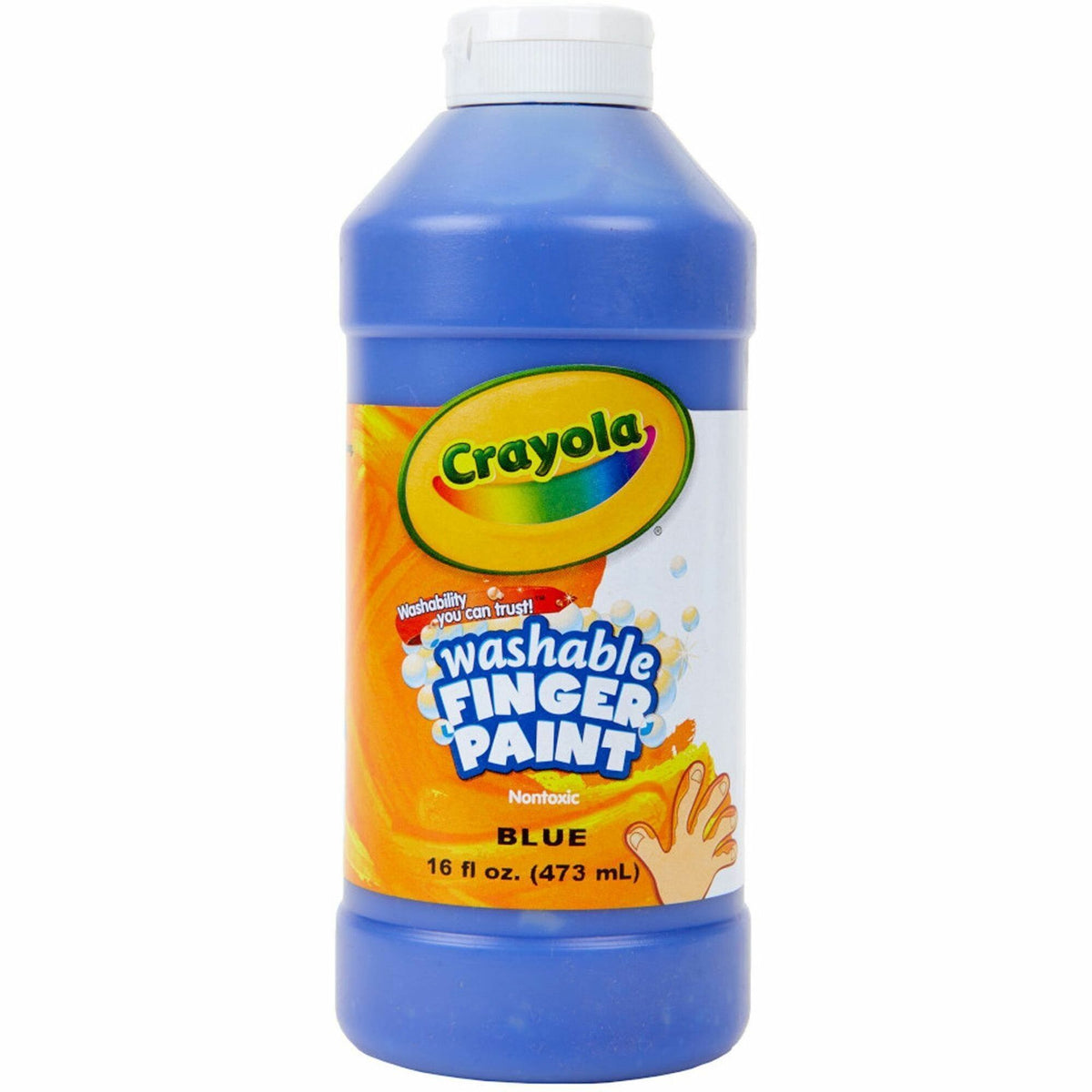Crayola Washable Finger Paint - 1 Color(s) - Blue - 16 fl oz - Washable - 1 Each