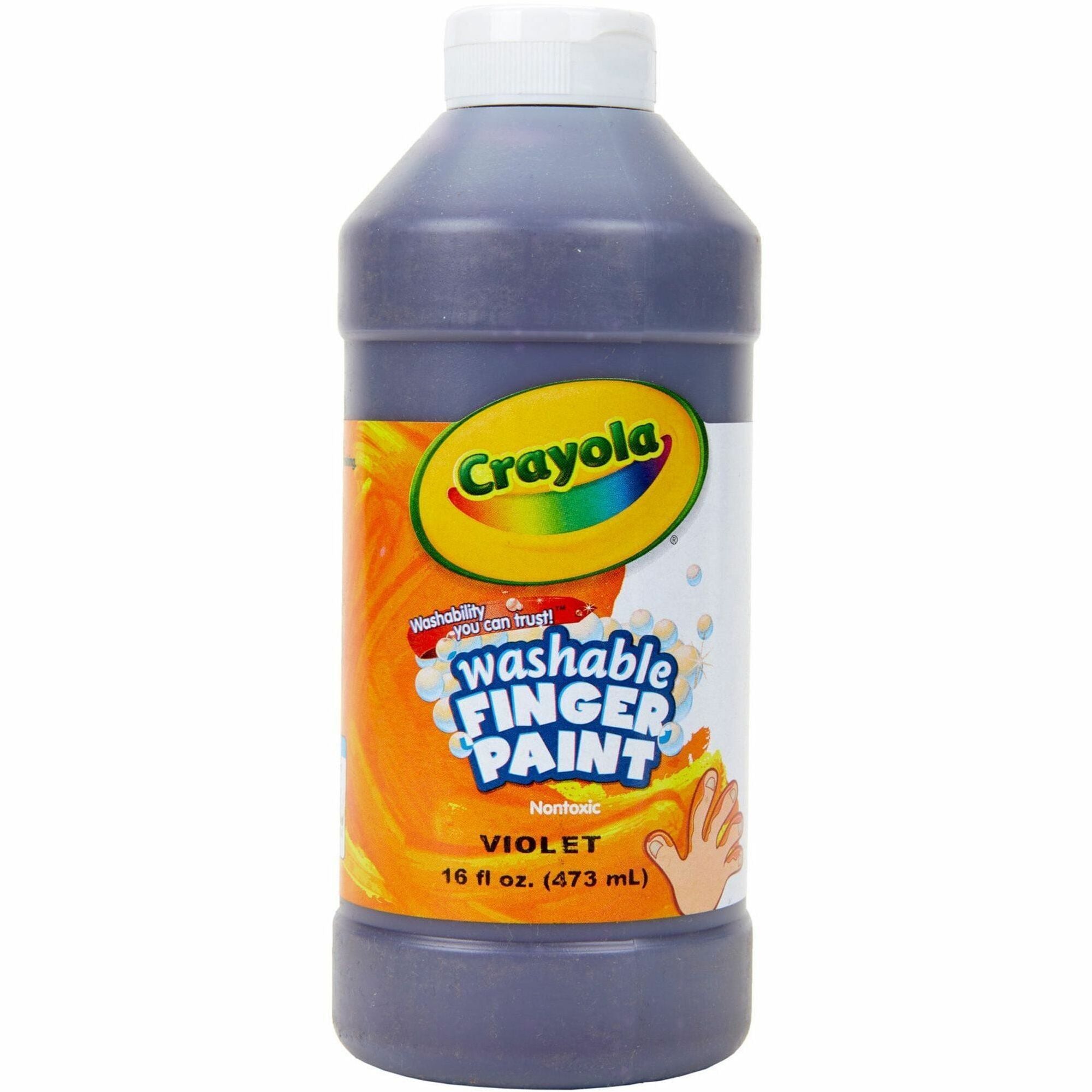 Crayola Washable Finger Paint - Violet - 16 oz - Washable - 1 Each