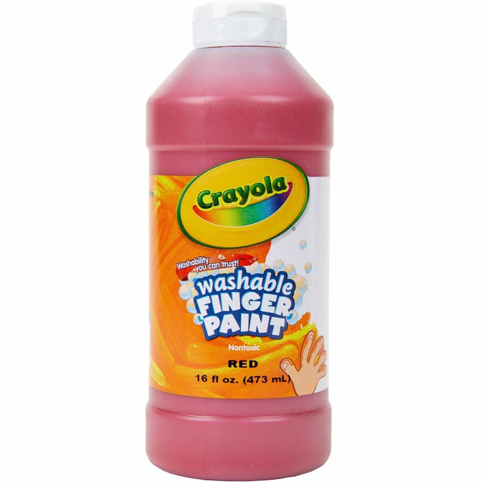 Crayola Washable Finger Paint - 1 Color(s) - Red - 16 fl oz - Washable - 1 Each