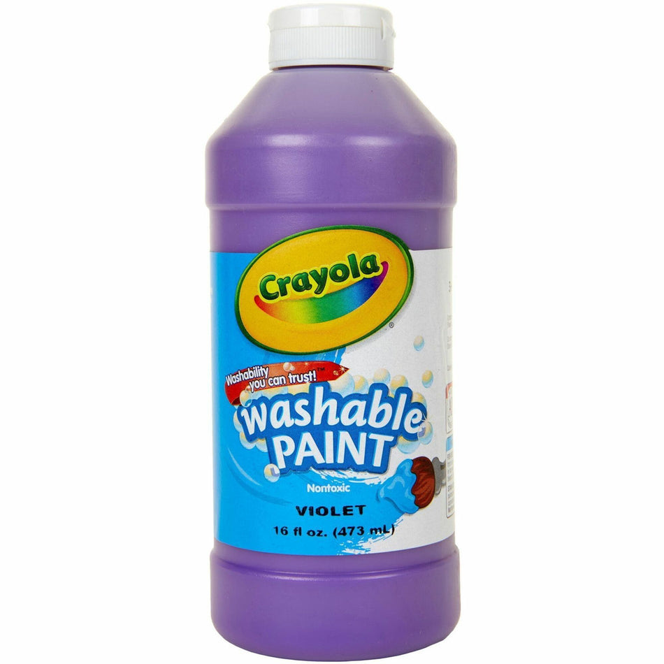 Crayola Washable Paint - Violet - 16 oz - Washable - 1 Each