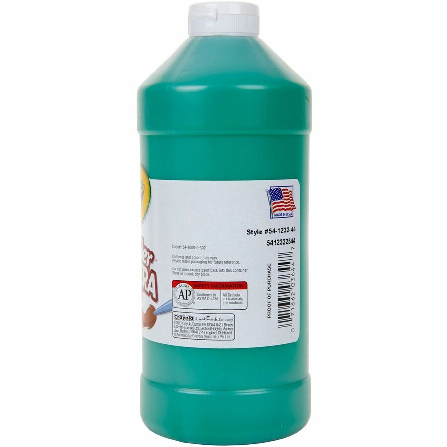 Crayola Premier Tempera Paint - 1 Color(s) - Green - 2 lb - 1 Each