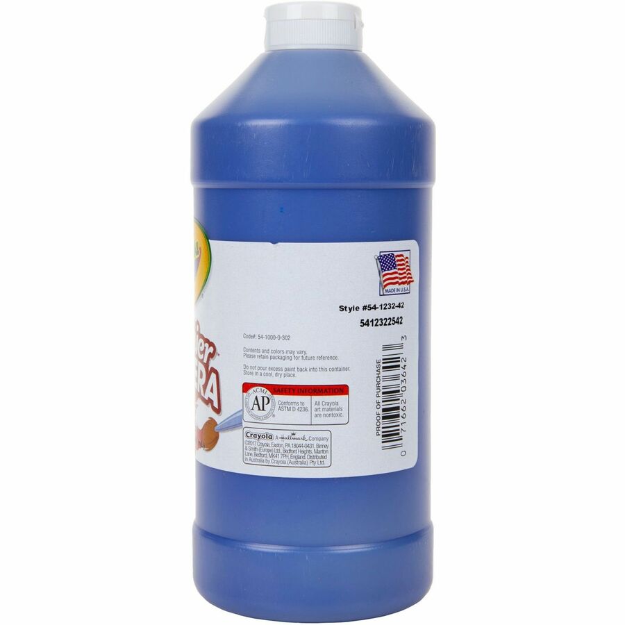 Crayola Premier Tempera Paint - 1 Color(s) - Blue - 2 lb - 1 Each