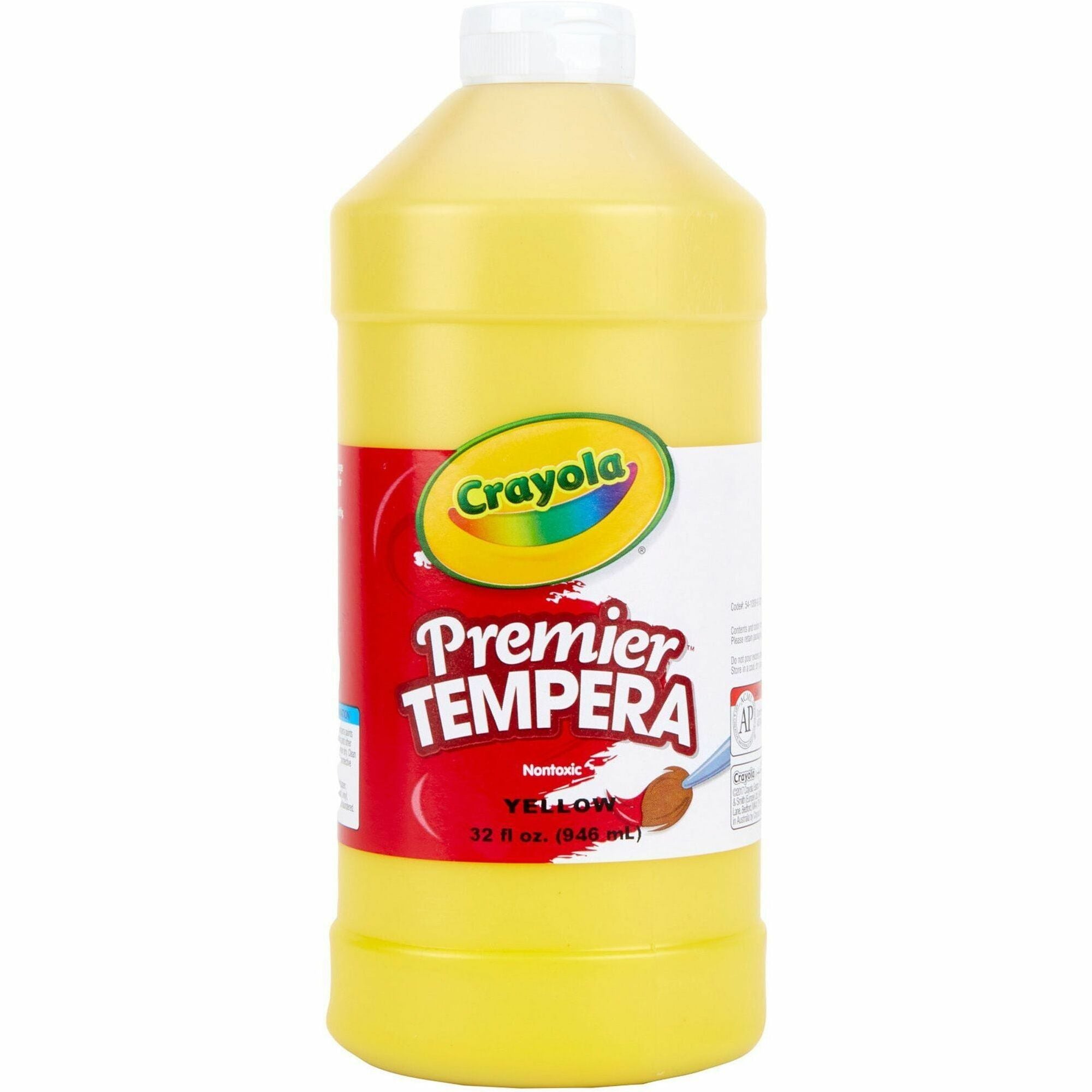 Crayola 32 oz. Premier Tempera Paint - 1 Color(s) - Yellow - 2 lb - Washable - 1 Each