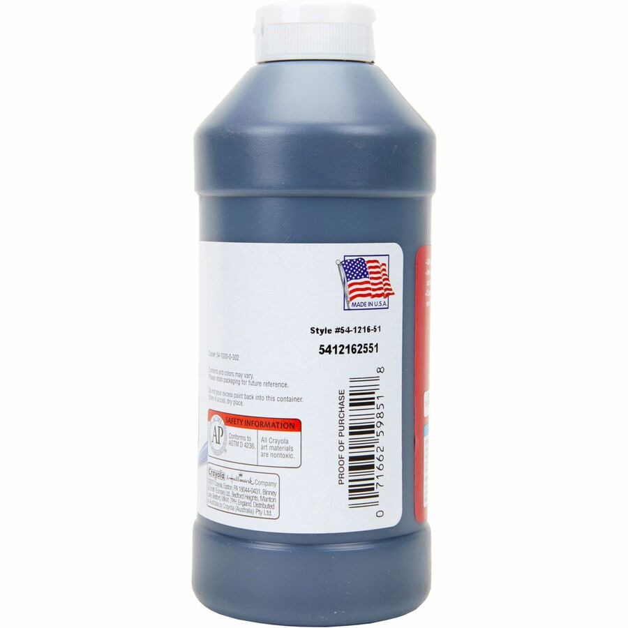 Crayola Premier Tempera Paint - 1 Color(s) - Black - 16 oz - 1 Each